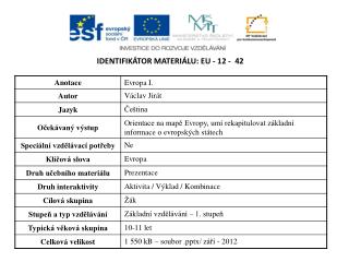 Identifikátor materiálu: EU - 12 - 42