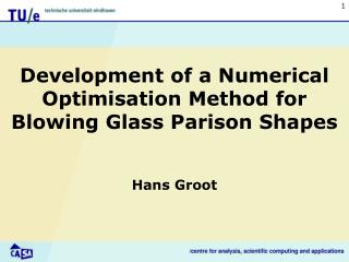 Development of a Numerical Optimisation Method for Blowing Glass Parison Shapes