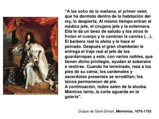 Duque de Saint-Simon, Memorias, 1675-1755