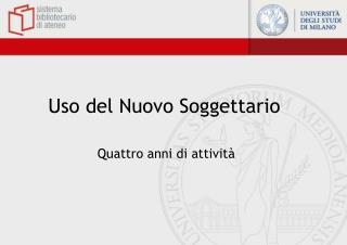 Uso del Nuovo Soggettario