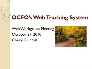 OCFO’s Web Tracking System