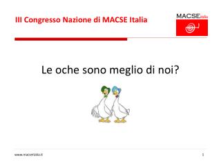 III Congresso Nazione di MACSE Italia