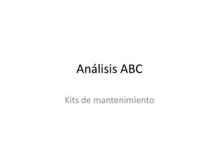 Análisis ABC