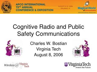 Cognitive Radio and Public Safety Communications