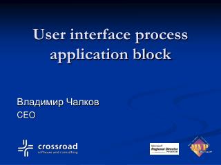 User interface process application block