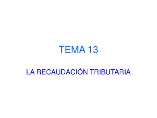 TEMA 13