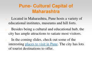 Places to visit in Pune