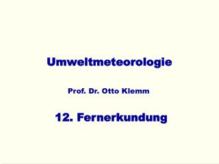 Umweltmeteorologie