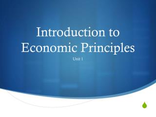 Introduction to Economic Principles