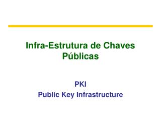 Infra-Estrutura de Chaves Públicas