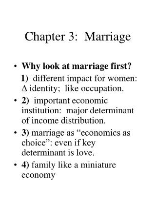 Chapter 3: Marriage