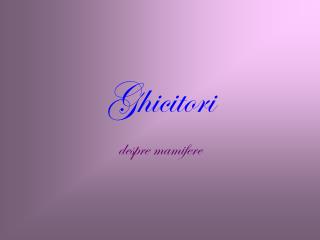 Ghicitori