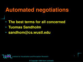 Automated negotiations