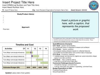 Insert Project Title Here Insert ERMS/Log Number and Task Title Here Insert Award Number Here