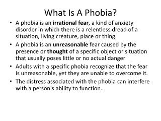 What Is A Phobia?