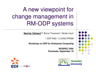 A new viewpoint for change management in RM-ODP systems