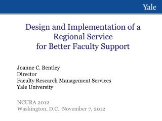 Design and Implementation of a Regional Service for Better Faculty Support