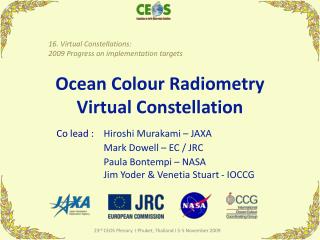 Ocean Colour Radiometry Virtual Constellation