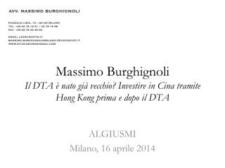 ALGIUSMI Milano, 16 aprile 2014