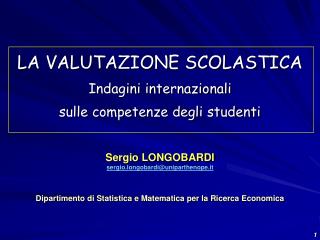Sergio LONGOBARDI sergio.longobardi@uniparthenope.it