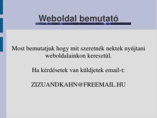 Weboldal bemutató