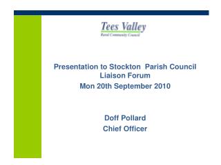 “Who” is TVRCC &amp; our role Tees Valley Rural Community Council
