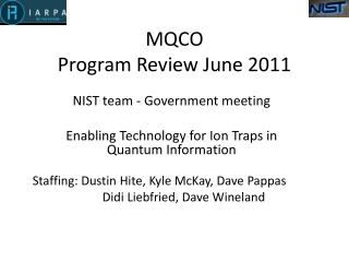 MQCO Program Review June 2011