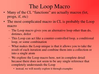 The Loop Macro