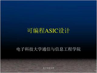 可编程 ASIC 设计