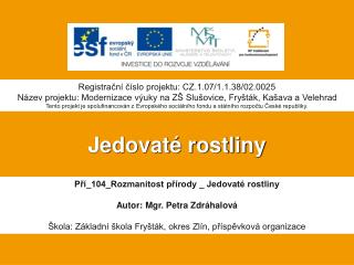 Jedovaté rostliny