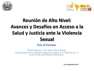 Reunión de Alto Nivel: Avances y Desafíos en Acceso a la Salud y Justicia ante la Violencia Sexual