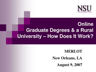 Online Graduate Degrees &amp; a Rural University – How Does It Work?