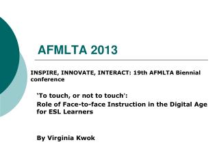 AFMLTA 2013