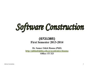 Software Construction