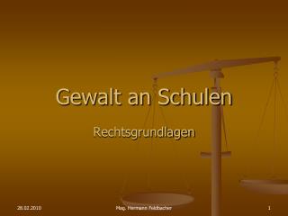 Gewalt an Schulen