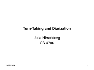 Turn-Taking and Diarization