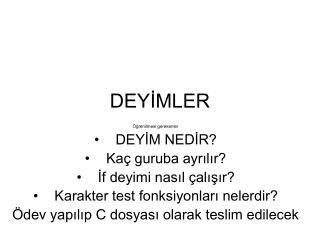 DEYİMLER