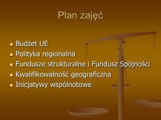 Plan zajęć