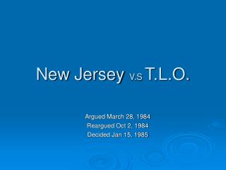 New Jersey V.S T.L.O.