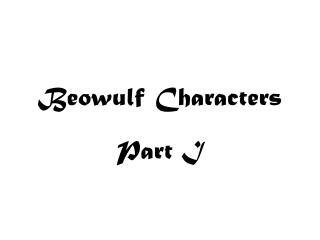 Beowulf Characters