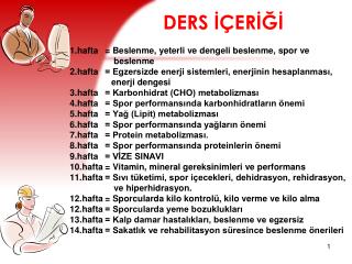 DERS İÇERİĞİ