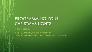 Programming your Christmas Lights