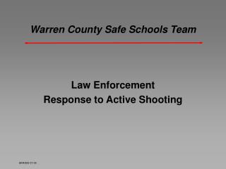 Warren County Safe Schools Team