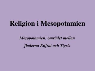 Religion i Mesopotamien
