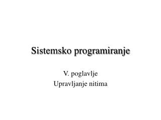 Sistemsko programiranje