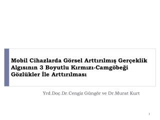 Yrd.Doç.Dr.Cengiz Güngör ve Dr.Murat Kurt