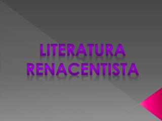 Literatura renacentista