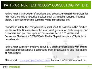 PATHPARTNER TECHNOLOGY CONSULTING PVT LTD