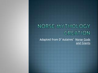 Norse Mythology Creation