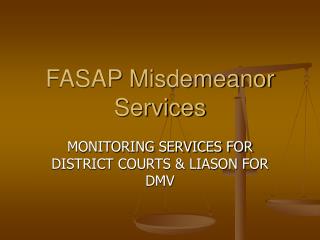 FASAP Misdemeanor Services